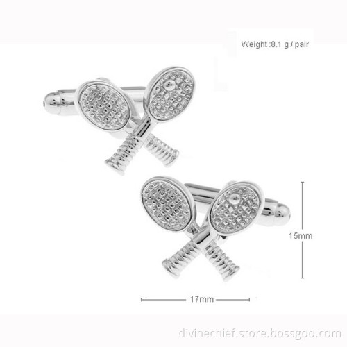 Professional Cufflinks Manufacturer Make Custom Tennis Racket Cufflinks For Men